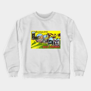 Greetings from Logan West Virginia, Vintage Large Letter Postcard Crewneck Sweatshirt